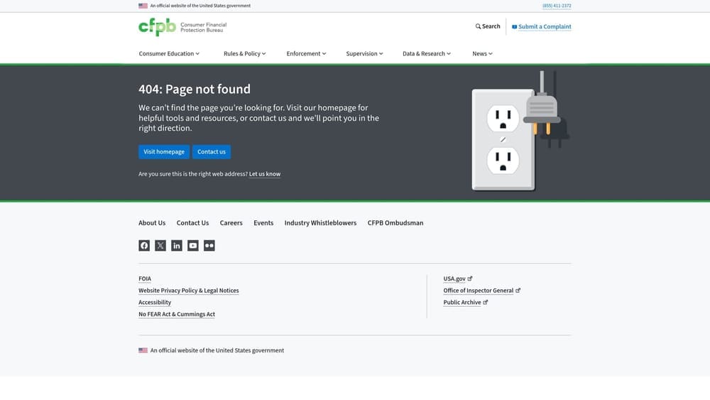 Screenshot of CFPB Mortgage Calculator website